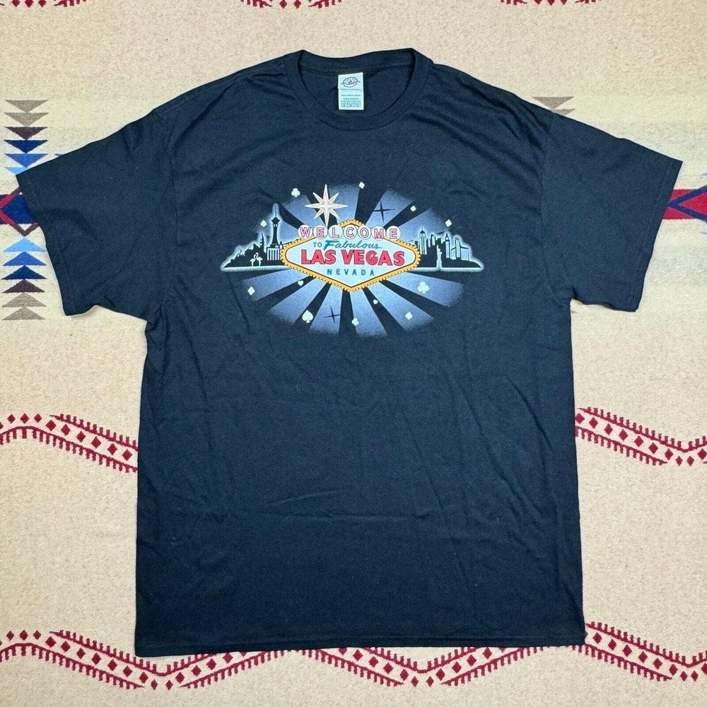 Vintage Y2K Las Vegas Strip Shirt Welcome to Las Vegas Nevada Delta Tag Mens XL